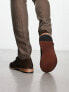 Фото #5 товара ASOS DESIGN monk shoes in brown suede with natural sole