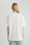 Kadın T-shirt Kırık Beyaz C3801ax/wt32