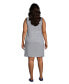 Фото #3 товара Plus Size Cotton Jersey Sleeveless Swim Cover-up Dress Print