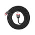 Wytrzymały elastyczny kabel przewód USB USB-C QC3.0 2A 2M czarno-czerwony