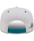 Фото #2 товара Men's White, Aqua Miami Dolphins Sparky Original 9FIFTY Snapback Hat