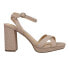 Фото #1 товара Nina Shelia Glitter Platform Block Heels Womens Beige Dress Sandals SHELIA-YS-2