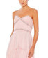 Women's Beaded Ruffle High Low Gown