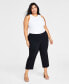 ფოტო #1 პროდუქტის Plus Size Mid-Rise Pull-On Capri Pants, Created for Macy's