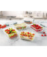 Snap Lock Glass Food Container with Lids 5 Pc.