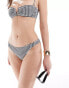 & Other Stories gingham bikini bottom in black