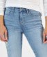 Фото #4 товара Petite Embroidered High-Rise Natural Straight Jeans, Created for Macy's