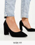 Фото #2 товара ASOS DESIGN Wide Fit Winston d'orsay high heels in black
