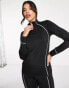 Threadbare Ski base layer high neck long sleeve top and leggings set in black