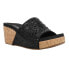 Фото #2 товара Corkys Sunlight Rhinestone Wedge Womens Black Casual Sandals 41-0300-BLCK