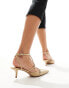 Mango pointed buckle heel in beige