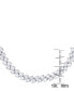 ფოტო #2 პროდუქტის Cubic Zirconia Double Row Adjustable Bolo Bracelet in Silver Plate