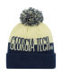 Фото #2 товара Men's Navy and Gold Georgia Tech Yellow Jackets Colorblock Cuffed Knit Hat with Pom