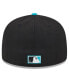 Фото #3 товара Men's Black Florida Marlins Big League Chew Team 59FIFTY Fitted Hat