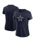 Фото #1 товара Women's Navy Dallas Cowboys Primary Logo T-Shirt