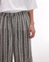 Topshop knitted beach trousers in monochrome