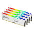 Kingston 64GB 6000MT/s DDR5 CL40 DIMM Kit of 4 Fury Beast White RGB - 64 GB - 64 GB - DDR5