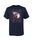 ფოტო #1 პროდუქტის Big Boys and Girls Navy Cleveland Guardians Letterman T-shirt