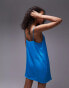 Фото #4 товара Topshop mini slip dress with plaited strap in blue