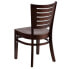 Фото #2 товара Darby Series Slat Back Walnut Wood Restaurant Chair
