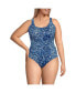 Фото #1 товара Plus Size Chlorine Resistant X-Back High Leg Soft Cup Tugless Sporty One Piece