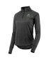 ფოტო #3 პროდუქტის Women's Black Michigan State Spartans Stingray Raglan Quarter-Zip Top