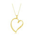 Gold Plated Over Sterling Silver Polished Twisted Heart Pendant Necklace