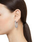 ფოტო #4 პროდუქტის Dextera Crystal Pavé Octagonal Small Hoop Earrings, .62"