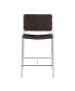 Polyvinyl Chloride Upholstered Counter Height Stool with Open Back