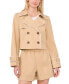 Фото #1 товара Women's Cropped Scallop-Trim Trench Jacket
