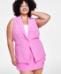 Фото #4 товара Trendy Plus Size Single-Breasted Vest, Created for Macy's