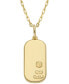 Фото #1 товара Fossil sterling All Stacked Up Gold-Tone Sterling Silver Pendant Necklace