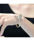 ფოტო #3 პროდუქტის 14K Gold Plated Bendable Cubic ZIrconia Butterfly Garden Bracelet