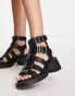 Bronx Vita multi strap leather sandal in black Черный, 39 - фото #1