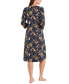 ფოტო #2 პროდუქტის Women's Floral 3/4-Sleeve Nightgown