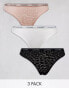 Фото #1 товара Calvin Klein Modern Lace 3 pack brazilian brief in multi neutrals