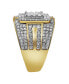 ფოტო #4 პროდუქტის Ringside Shine Natural Certified Diamond 2.5 cttw Round Cut 14k Yellow Gold Statement Ring for Men