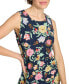 ფოტო #5 პროდუქტის Women's Floral-Print Round-Neck Dress