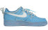 Фото #2 товара 【定制球鞋】 Nike Air Force 1 Low 空军一号 爱情告白火焰 解构浸染 低帮 板鞋 男款 白蓝 / Кроссовки Nike Air Force CW2288-111