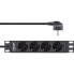 Фото #5 товара InLine 10" PDU - 4-way earthing contact - without switch - 2m - black