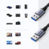 Фото #2 товара Kabel przewód w oplocie TPE USB 3.0 5Gb/s 1m szary