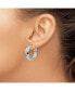 ფოტო #2 პროდუქტის Stainless Steel Polished and Textured Hinged Hoop Earrings