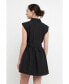 Women's Pleated Shoulder Shirt Dress