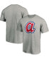 Фото #1 товара Men's Heathered Gray Atlanta Braves Cooperstown Collection Forbes Team T-shirt