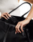 Pull&Bear oversized shoulder bag in black