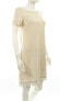 Фото #2 товара London Times Ivory Short Sleeve Lace Shift Dress Sz 4 $138