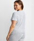 Фото #2 товара Women's Cotton Blend Short-Sleeve Sleep Tee XS-3X, Created for Macy's
