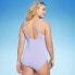 Women's Full Coverage Pucker Textured Square Neck One Piece Swimsuit - Kona Sol