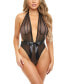 Women's Penelope Soft Cup Halter Teddy with Bow