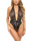 ფოტო #3 პროდუქტის Women's Penelope Soft Cup Halter Teddy with Bow